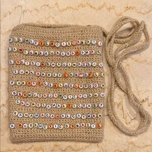 Handmade Custom Crochet Beaded Crossbody “Beach” Purse